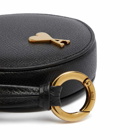 AMI Paris Women's Round Purse in Black/Vibrated Brass 