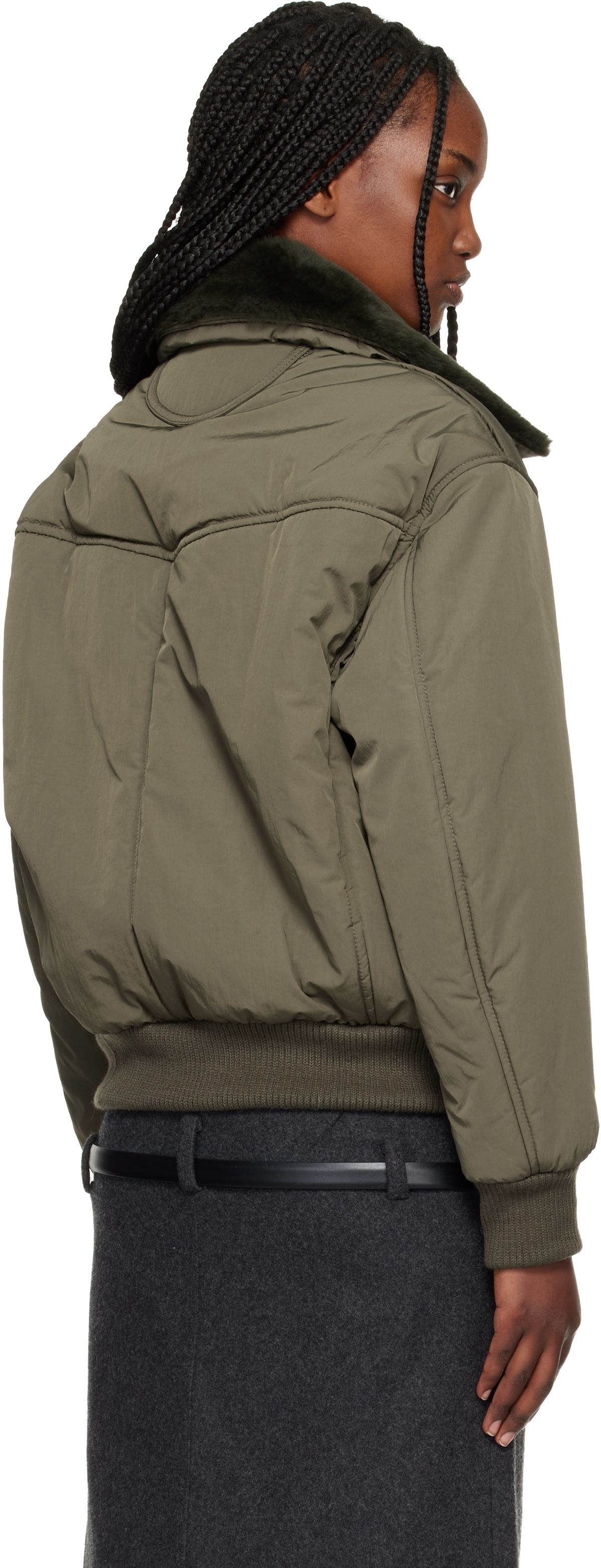 Commission Khaki Midtown Nylon Bomber Jacket