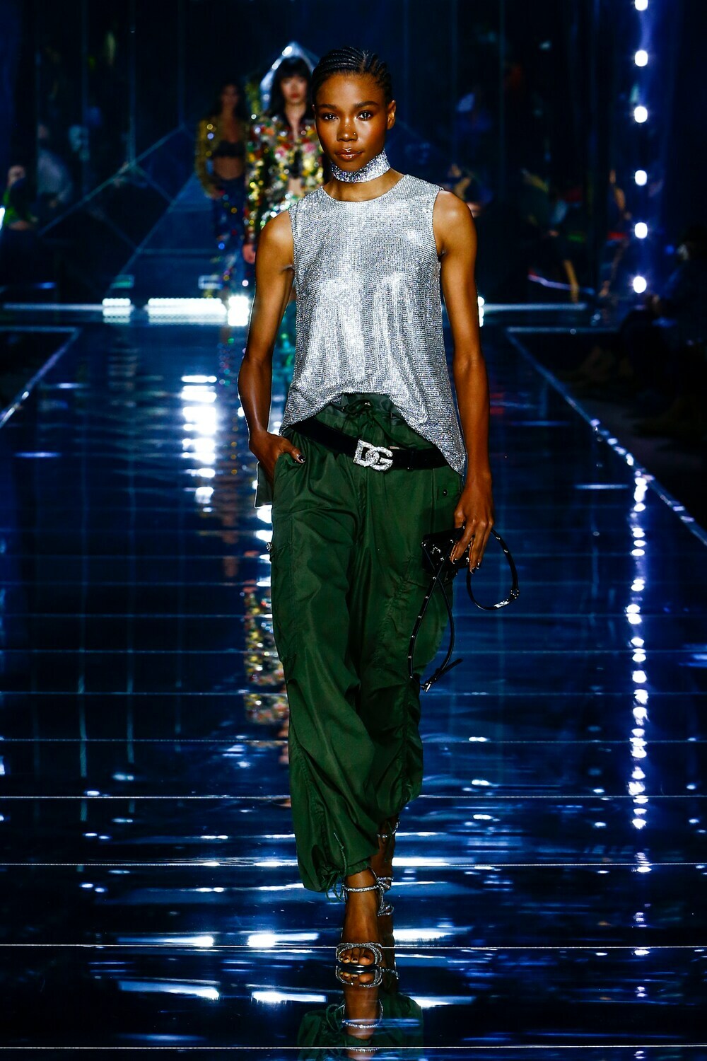 Dolce & Gabbana Red Corduroy Cotton Cargo Skinny Pants