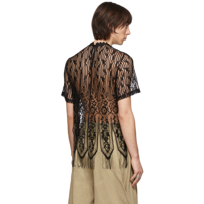 Palomo Spain Black Lace T-Shirt
