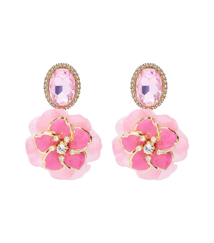 Photo: Dolce&Gabbana Embellished floral clip-on earrings