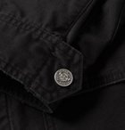 Balmain - Logo-Embossed Cotton-Gabardine Jacket - Black