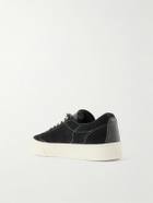 Omni - Dellow Leather-Trimmed Suede Sneakers - Black