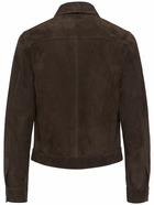 AMI PARIS Buttoned Leather Overshirt