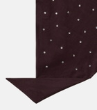 Oséree Embellished cotton and silk scarf