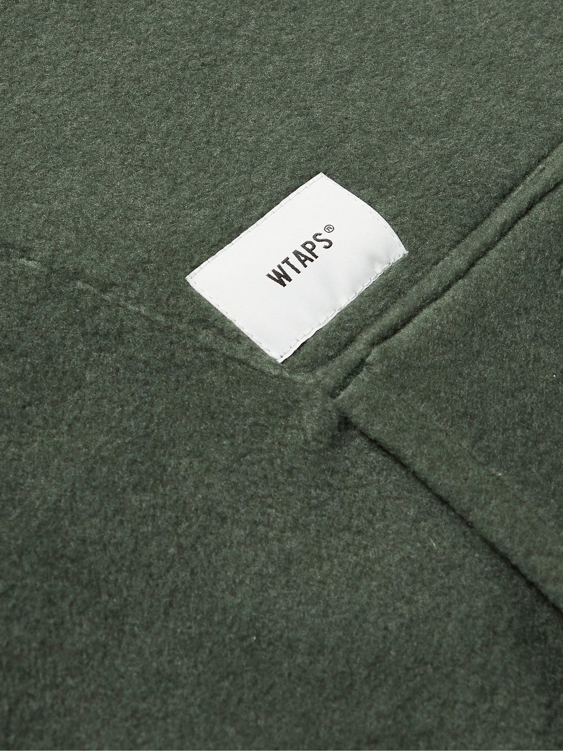 WTAPS - Logo-Embroidered Shell-Trimmed Fleece Half-Zip Sweatshirt