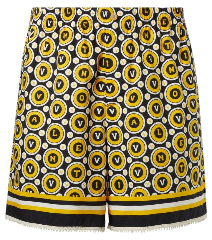 Photo: Valentino Printed cotton poplin shorts