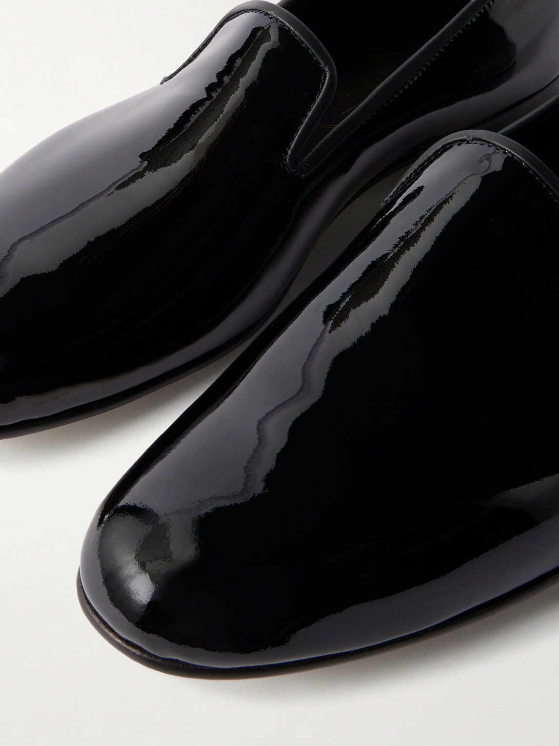 George Cleverley - Albert Patent-Leather Slippers - Black