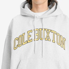 Cole Buxton Men's Yellow Arc Hoodie in Light Grey Marl