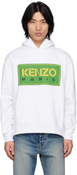 Kenzo White Kenzo Paris Embroidered Hoodie