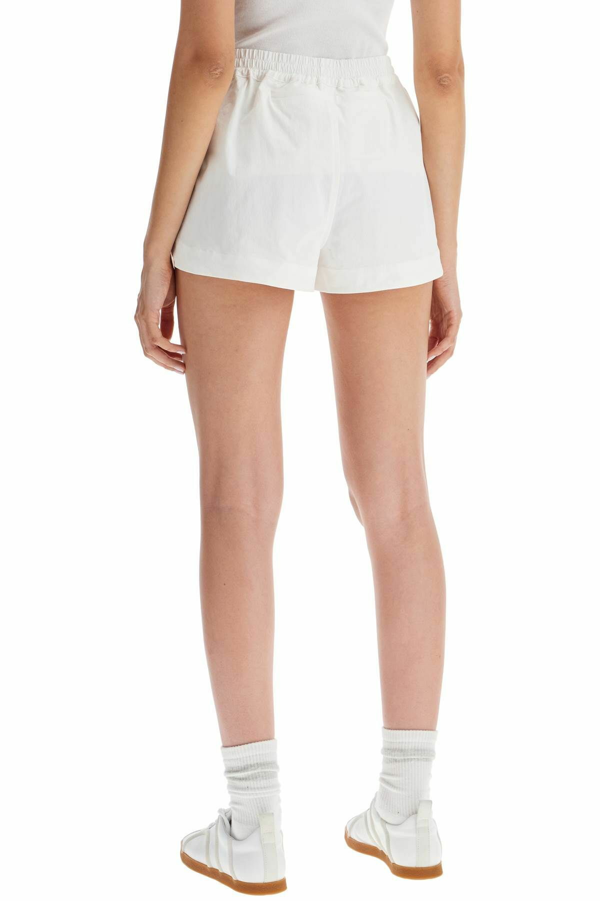 【送料&関税込】Ganni Shorts In White Cotton Egret White Cotton Shorts | GANNI US