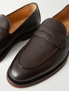 Brunello Cucinelli - Flex Full-Grain Leather Penny Loafers - Brown