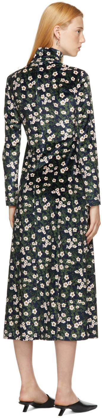 Dress Rook Rokh Navy Velour Mask Dress Rokh