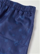 Derek Rose - Paris 24 Cotton-Jacquard Boxer Shorts - Blue