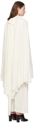 MARIE ADAM-LEENAERDT Off-White Cape-Style Maxi Dress