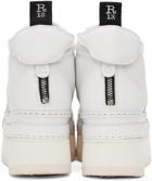 R13 White Riot Leather Sneakers