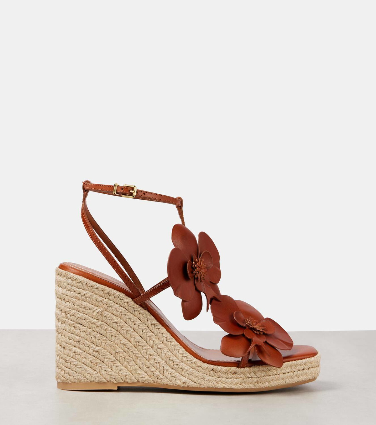 Zimmermann Orchid 110 leather wedge sandals