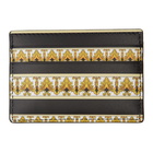 Versace Black and Gold Barocco Card Holder