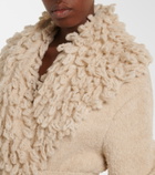 The Attico Fringed wool and cashmere-blend cardigan