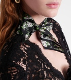 Dolce&Gabbana Floral silk twill scarf