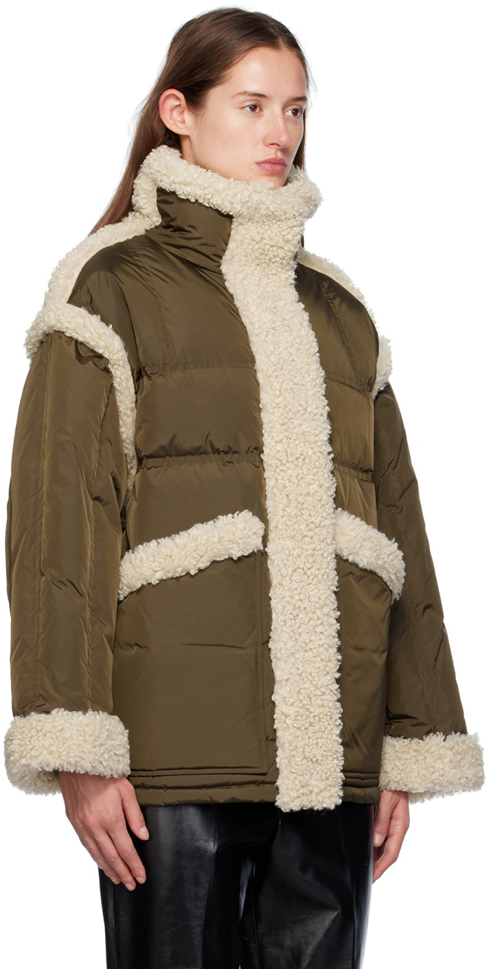 Stand Studio Khaki Dorothy Faux-Shearling Down Jacket Stand Studio