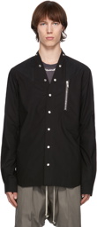 Rick Owens Black Snap Button Shirt