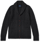 Polo Ralph Lauren - Shawl-Collar Cable-Knit Wool and Cashmere-Blend Cardigan - Men - Charcoal