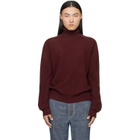 Maison Margiela Burgundy Virgin Wool Turtleneck