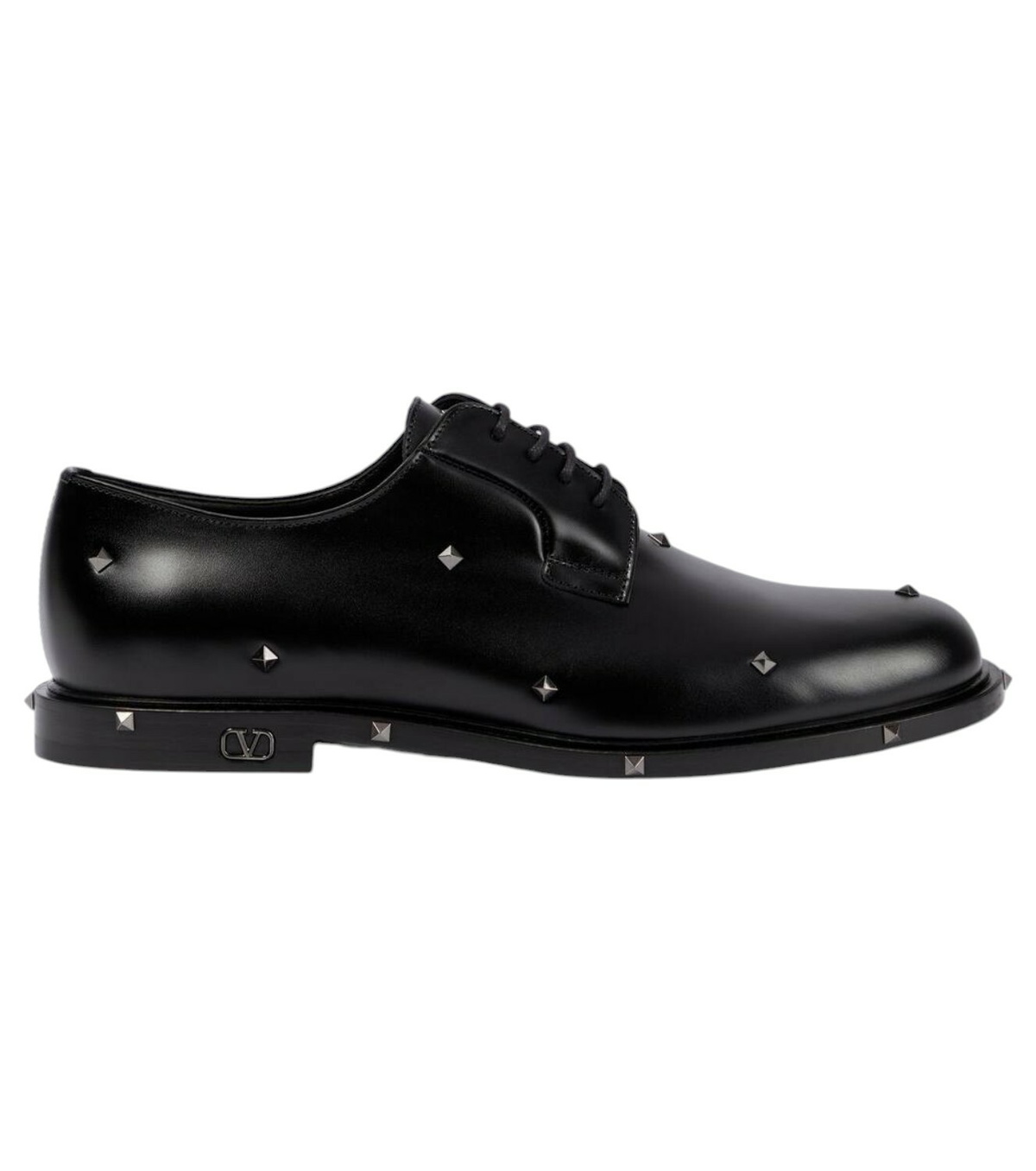Rockstud M-Way leather Derby shoes in black - Valentino