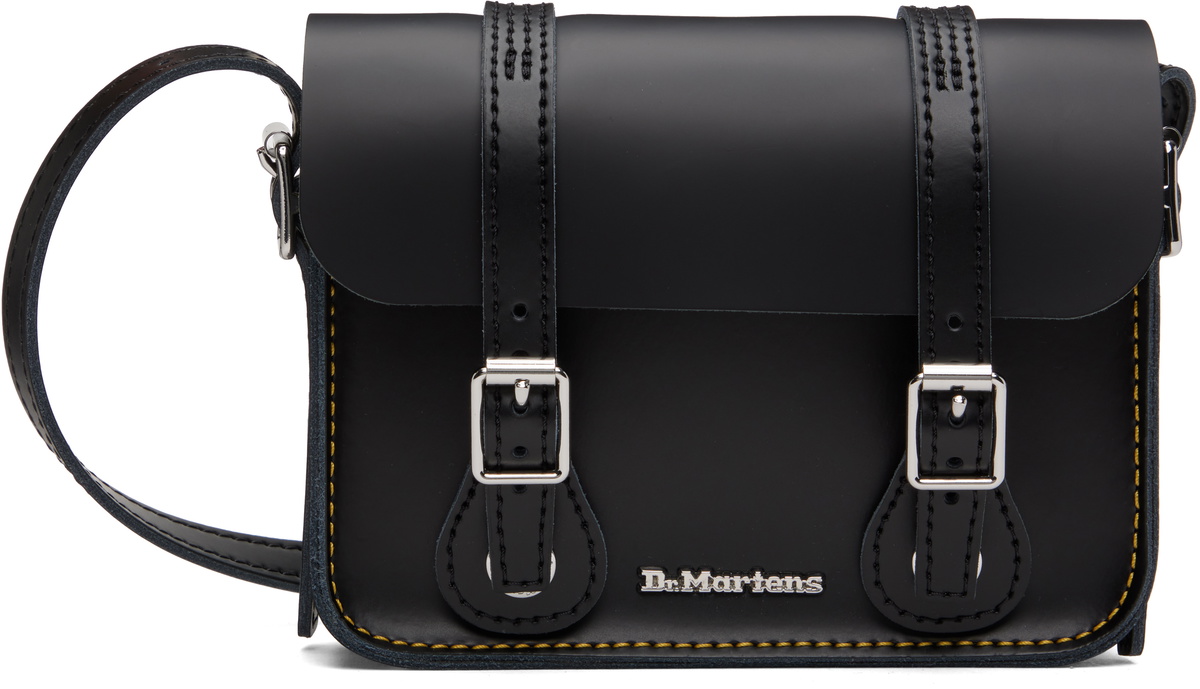 Dr. Martens Black 7 Inch Leather Crossbody Bag