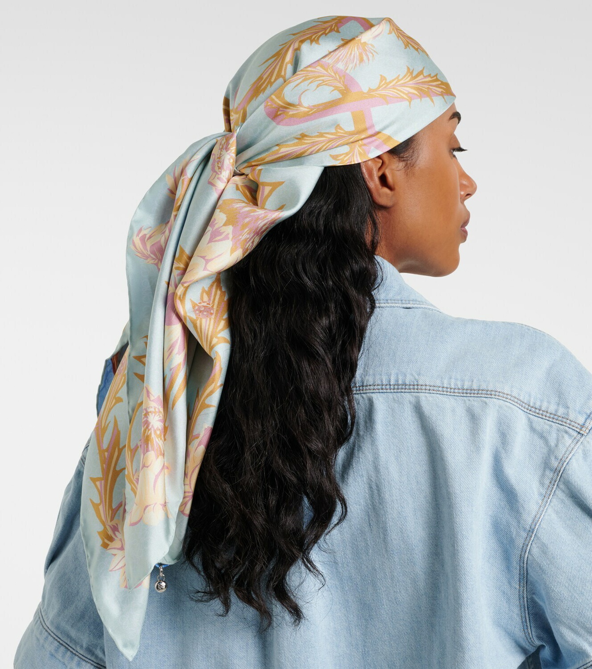 Loewe Printed silk twill scarf