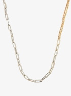 Yvonne Léon 18K White And Yellow Gold Collier Solitaire Boucle Chain Necklace