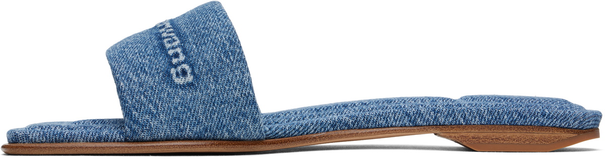 Alexander Wang Blue Vy Pool Slides