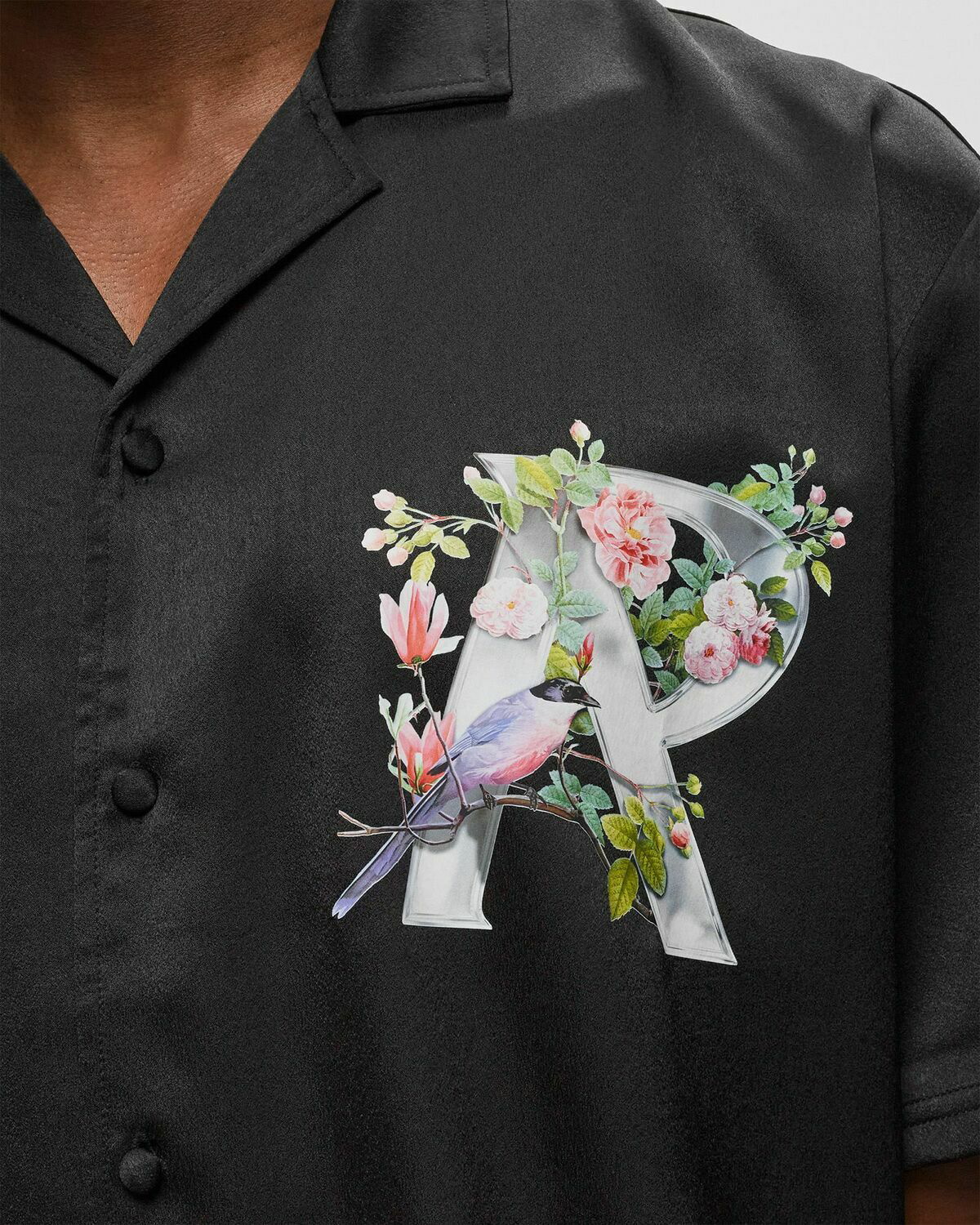 Represent Floral R Shirt Black - Mens - Shortsleeves Represent