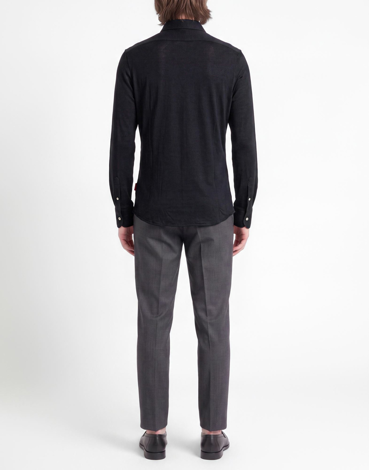 Isaia Mens Shirt in Black