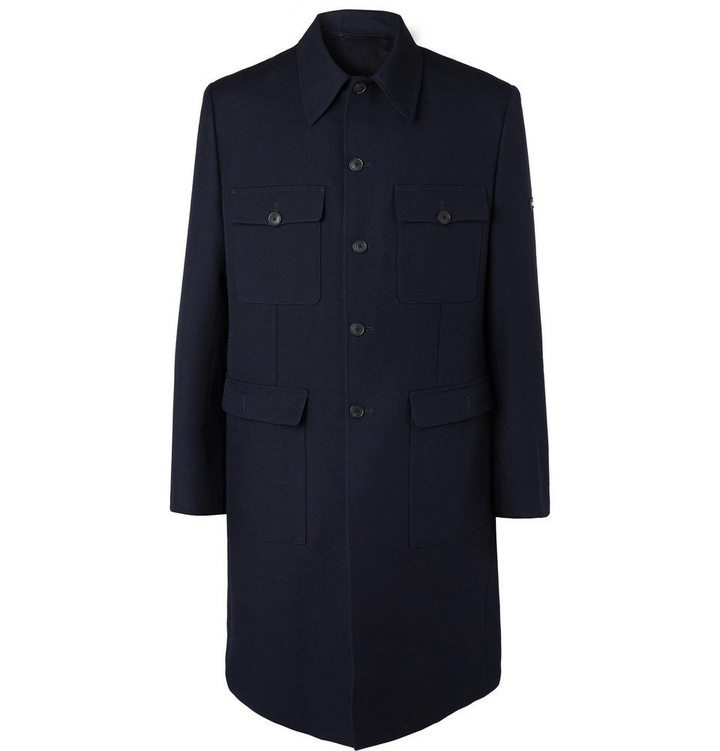 Photo: Balenciaga - Wool-Twill Coat - Midnight blue