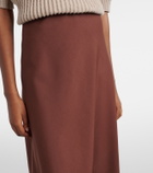 Brunello Cucinelli Wool-blend midi skirt