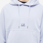 C.P. Company Men's Central Logo Popover Hoody in Cosmic Sky