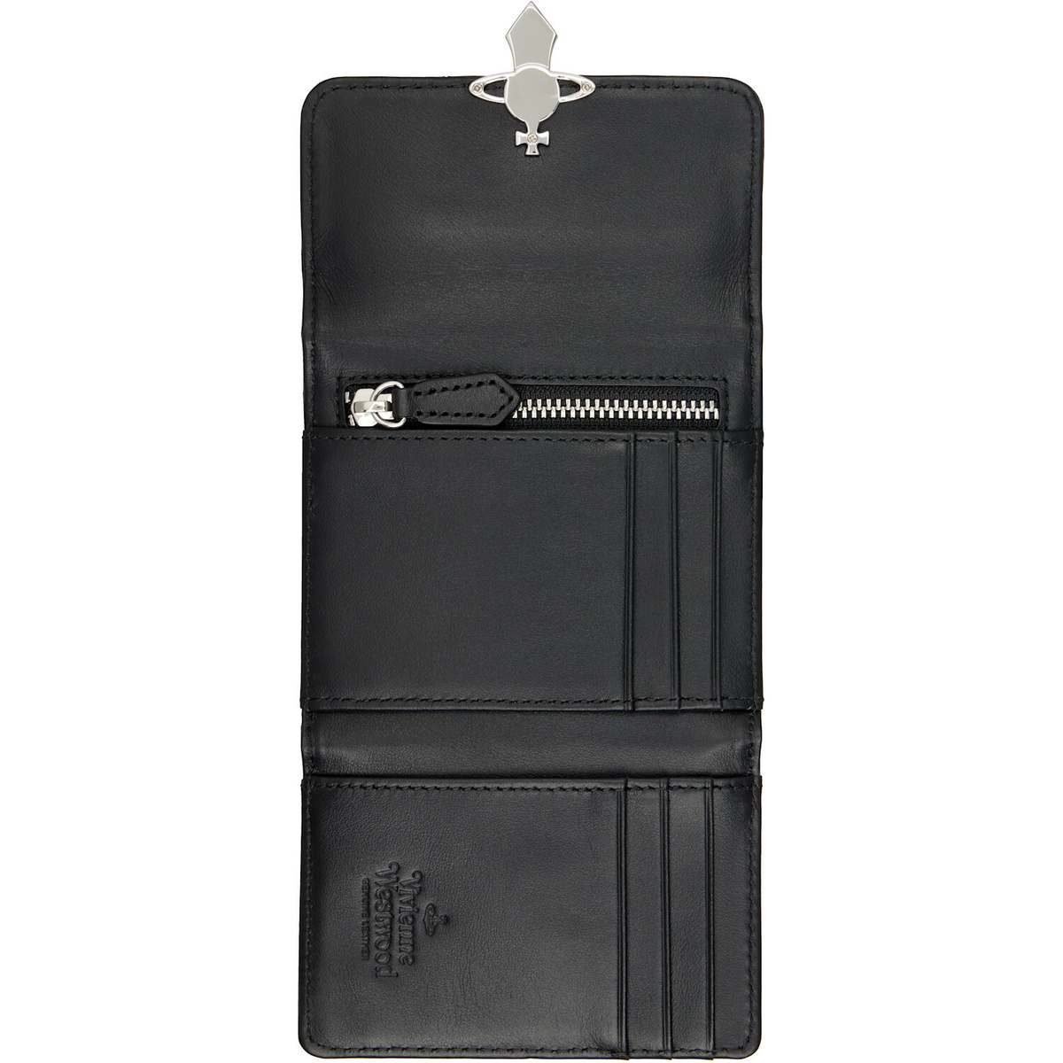Vivienne Westwood Black Orb Clasp Wallet Vivienne Westwood