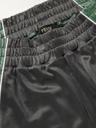 FENDI - Panelled Mesh and Jersey Shorts - Gray