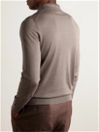 Zegna - Cashmere and Silk-Blend Polo Shirt - Brown