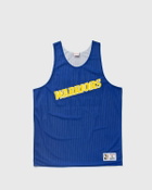 Mitchell & Ness Nba Reversible Mesh Practice Tank Vintage Logo Warriors Blue Jerseys