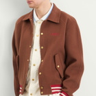 Drôle de Monsieur Men's Wool Bomber Jacket in Chocolate