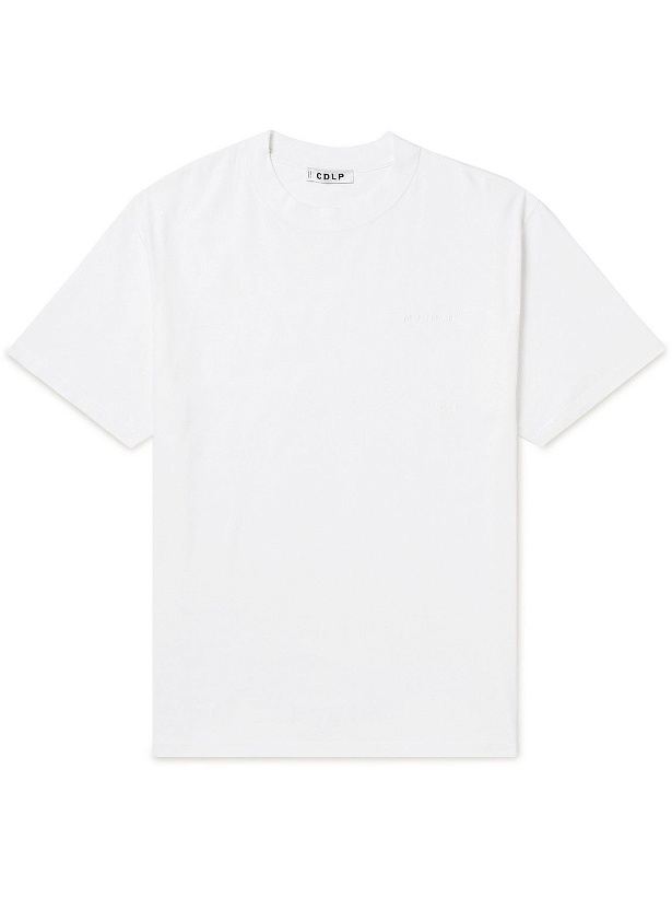 Photo: CDLP - Mobilité Logo-Embroidered Cotton-Jersey T-Shirt - White