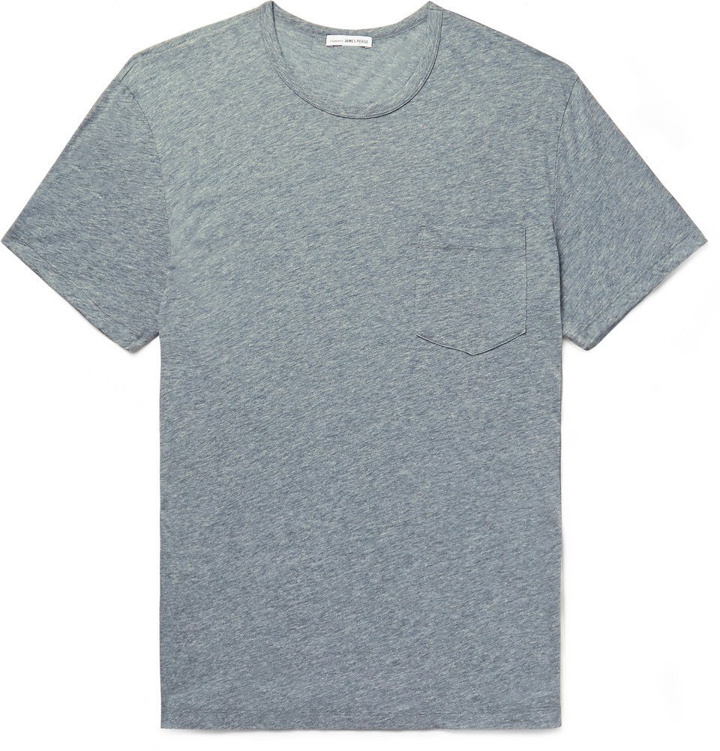 Photo: James Perse - Mélange Cotton-Blend Jersey T-Shirt - Anthracite