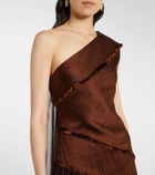 Xu Zhi Asymmetrical draped maxi dress