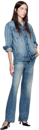 Calvin Klein Blue Halo Selvedge Elongated Trucker Denim Jacket