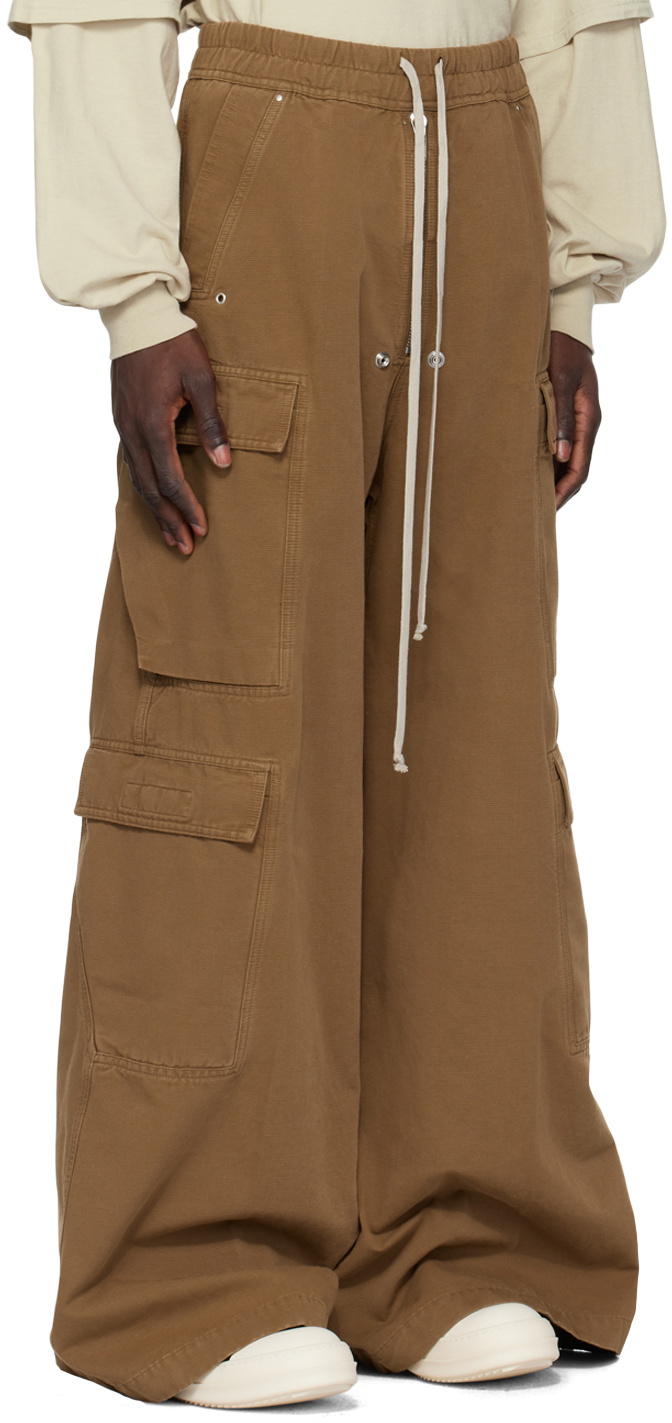 Rick Owens DRKSHDW Brown Jumbo Bela Cargo Pants Rick Owens Drkshdw