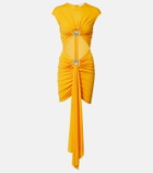 Christopher Esber Bezel Quartz Disconnect jersey minidress