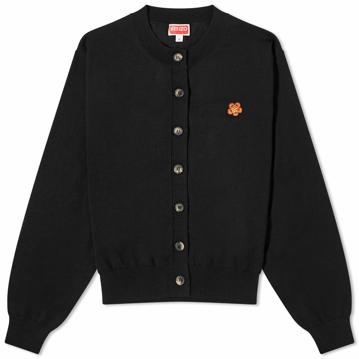 Photo: Kenzo Paris Women's Kenzo Boke Crest Crew Cardigan in Black